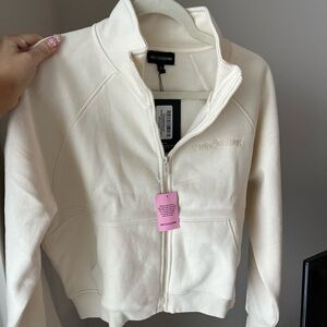 PrettyLittleThing Zip-Up Bomber Jacket in Ivory